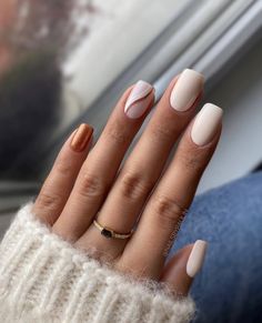 Nail Shapes Squoval, Milky Nails, Squoval Nails, October Nails, Nagel Tips, Christmas Gel Nails, Simple Gel Nails, Beautiful Nail Designs, Neutral Nails