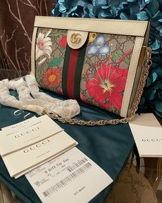 Stylish! New Authentic Gucci 503877 Ophidia GG Flora Small Shoulder Bag NWT. FAST SHIPPING ALL OUR ITEMS ARE IN STOCK Authentic. Made in Italy New, and never has been used This bag comes with tags, cards, and dust bag Beige/ebony GG and floral supreme canvas White leather trim Green and red Web Gold-toned hardware Double G Hand-painted edges Double gussets Interior open pocket Chain shoulder strap with 17" drop Magnet closure Microfiber lining with a suede-like finish Color: Multicolor Size: 10" Everyday Multicolor Gucci Shoulder Bag, Gucci Top Handle Bag As Gift, Gucci Multicolor Shoulder Bag For Daily Use, Daily Use Multicolor Gucci Bags, Gucci Multicolor Bags For Daily Use, Rectangular Gucci Bag For Gift, Multicolor Gucci Shoulder Bag For Shopping, Multicolor Gucci Shoulder Bag, Gucci Multicolor Shoulder Bag For Shopping