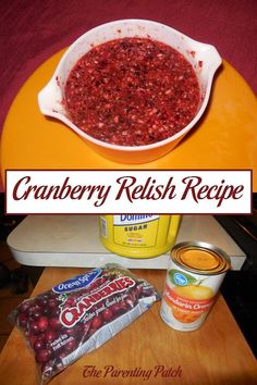 the cranberry relish recipe is ready to be eaten