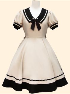 Buy Navy Collar Bowknot School Lolita Short Sleeve Dress on Lolitain.com. Choose your perfect classic lolita dress, gothic lolita dress, and more. Regular discounts up to 50% off. Academy Uniform, Drawing Outfits, Innocent World, Classic Lolita, Uniform Dress, Navy Style, School Dresses, Navy Fashion, Dress Set