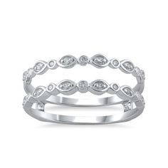 Diamond Accent (I2 clarity, H-I color) Brilliance Fine Jewelry Diamond Enhancer Ring in 10kt White Gold, Size 6 Gender: female. Age Group: adult. Diamond Enhancer Ring, Diamond Enhancer, Enhancer Ring, Petite Ring, Buying Diamonds, Jewelry Diamond, Women Diamond, Sparkle Diamonds, Diamond Clarity