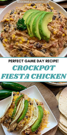 Make game day delicious with this easy crockpot Fiesta Chicken! This easy crockpot Fiesta Chicken is a creamy, flavorful mix of shredded chicken, black beans, corn, Rotel, and cream cheese that’s perfect for your Superbowl spread! Simply toss everything in your slow cooker and let it work its magic. Serve this crowd-pleaser as a dip, in tacos, over rice, or stuffed in burritos. It’s the perfect Superbowl snack and game day recipe your guests will rave about. Don’t miss out—try it today! 🏈