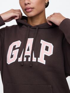 Gap Logo Hoodie | Gap Factory Gap Hoodies Aesthetic, Brown And Pink Gap Hoodie Outfit, Kappa Delta Hoodie, Bday Fits Winter, Gap Hoodie Women, Cute Gap Hoodie, Pink Gap Zip Up, Christmas Gift Ideas Clothes, Christmas Girly Wishlist