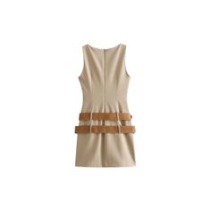 Make a statement with our chic tan sleeveless dress! This elegant dress features a double belted design, adding a touch of sophistication and style to your wardrobe. Embrace the comfort and confidence of this versatile piece. Khaki Mini Dress, Spring Trends Outfits, Double Belt, Sleeveless Short Dress, Summer Fashion Dresses, Party Dress Short, Short Dresses Casual, Khaki Dress, Mini Dress Casual