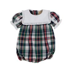 Featuring the most precious eyelet, this Bea Louise Bubble in Field Park Plaid is as sweet as can be! Your little lady will look oh so adorable this holiday season! Field Park Plaid pairs well with Richmond Red, Nantucket Navy, Grier Green, Saratoga Stone, and Palmetto Pearl. CALL OR DM US TO ORDER! Bow Skirt, Beaufort Bonnet Company, Newborn Gown, Green Flannel, Layette Set, One Piece Outfit, Holiday Wardrobe, Bubble Romper