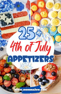 red white blue 4th of july appetizers