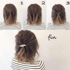 33 chic half-up hairstyles for all occasions - Her World Singapore Diy Updo, Modern Shag, Hair Formal, Dunner Wordend Haar, Diy Wedding Hair, Hairstyles For Medium Length Hair Easy, Peinados Fáciles Para Cabello Corto, Trendy Wedding Hairstyles, Shag Haircut