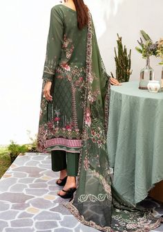 Make Your Party Occasions More Overwhelming With This New Ready Made Heavy Embroidered Lawn Dress From The Brand Ramsha. Embroidered Lawn Front. Embroidered Patch for Daman. Printed Lawn Back and Sleeves. Printed Dupatta. Plain Dyed Trouser. Color: There might be slight color variation due to lighting and flashes while the photo shooting. The color may also vary because of different screen resolutions. Wash Care: Wash with Cold Water. Latest Traditional Dresses, Digital Print Dupatta, Velvet Anarkali, Batik Print Dress, Salwar Suits Party Wear, Lehenga Jewellery, Saree Sale, Indian Kurta, Lehenga Style