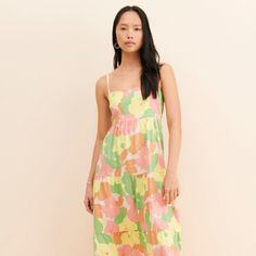 Get Away Midi Dress | Nuuly Rent Chic Multicolor Midi Sundress, Multicolor Tiered Midi Dress For Spring, Summer Floral Midi Dress For Daywear, Multicolor Midi Length Dresses For Daywear, Chic Tiered Floral Dress For Summer, Chic Tiered Floral Summer Dress, Chic Tiered Floral Dress, Chic Floral Dress For Daywear, Chic Multicolor Maxi Dress For Daywear