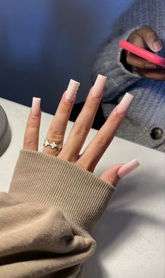 Plain Acrylic Nails, Gold Gel Nails, Classy Acrylic, Tapered Square Nails, Fall Acrylic Nails, Nail Idea, Hygiene Products