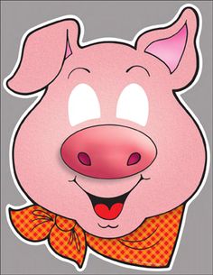 a cartoon pig with a bow tie on