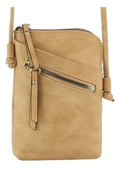 Calin Mini Crossbody Bag Faux vegan leather Zip top closure Gold-tone hardware L 5 * H 7.8 * W 1 Weather Games, Wrap Shoes, Kid Lifestyle, Pullover Cardigan, Novelty Socks, Active Wear Pants, Waist Bags, Mini Crossbody Bag, Charming Charlie