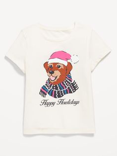 scoop neck short sleeves graphic at front relaxed fit hits below waistmachine wash according to the care instruction label  . Best Holiday gift for Kids , perfect T Shirts for Christmas! Dainty Style, Girls Graphic Tee, Family Maternity, Girls Tees, Girls Tshirts, Shirts For Girls, Old Navy, Gifts For Kids, Graphic Tshirt