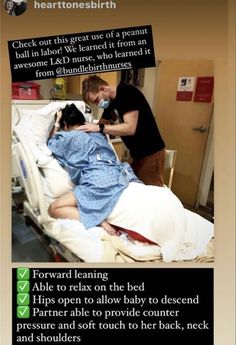 an image of a person in a hospital bed with the caption that reads,