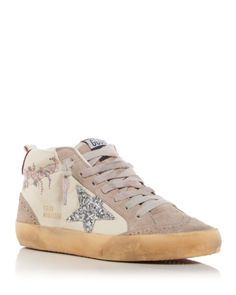 Golden Goose Women's Mid Star Low Top Sneakers Mid Golden Goose, Mid Top Golden Goose, Golden Goose Leopard Mid Star, Golden Goose Sky Star, Golden Goose Metallic Sneakers, Golden Goose, Low Top, Sneakers White, Top Sneakers