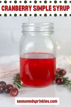 3 ingredients and you've got cranberry simple syrup perfect for all your holiday cocktails and baking!