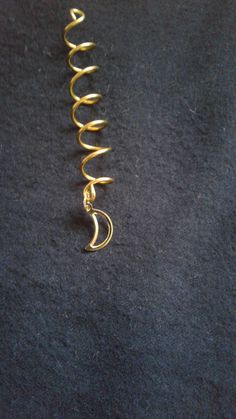 Gold tone hair twist, dreadlock coil, Crescent moon dangle charm Adjustable to secure in place. Great for dreadlocks, braids, or simply a lock of hair. No returns/refunds on hair/hygiene products Gold Hair Charms, Hair Dangles, Hair Hygiene, How To Make Metal, Dreadlocks Braids, Twist Jewelry, Lock Of Hair, Clawdeen Wolf