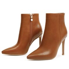 PRICES MAY VARY. 👢4" stiletto heel ankle boots,fashionable fall and winter boots. 👢Made of good quality PU leather or soft synthetic suede,with thin velvet inside,warm and comfortable. 👢Boots with zipper,easy to put on and take off. 👢Standard US size,please keep your usual size.If your feet are wide or you like to wear thick socks,suggest half a size up. 👢US warehouse,no worries for the return,exchange or other after-sales issue. Half Boots, Ankle Boots For Women, Women's Ankle Boots, Womens Stilettos, Snakeskin Heels, Pointed Toe Boots, Wedge Ankle Boots, Black Ankle Booties, Zipper Boots