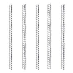 four rows of metal chains on a white background