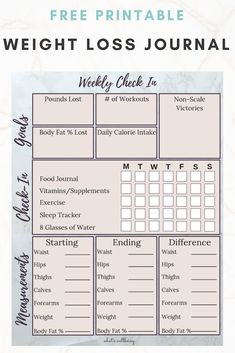 Training Journal, Snacks Healthy, Journal Printable, Food Journal, Fitness Journal, Losing 10 Pounds, Body Fat, Healthy Weight, Fat Burning