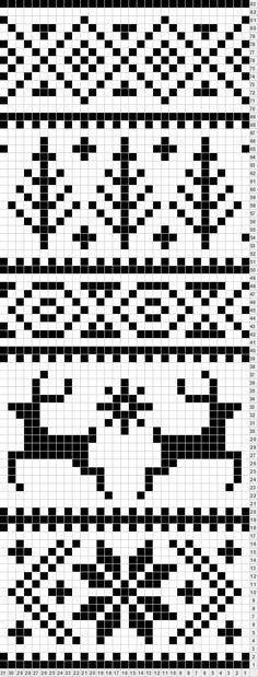 a black and white cross stitch pattern with squares in the middle, as well as numbers