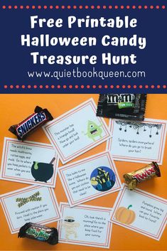 free printable halloween candy treasure hunt for kids to help them find their favorite treats