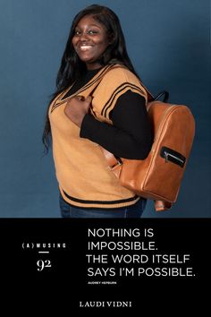 Looking for the best leather backpack for your next vacation or business trip? Look no further! These leather backpacks from Laudi Vidni come in different sizes to match your outfit and essentials. Design your functional backpack in luxurious leather today! Nothing Is Impossible