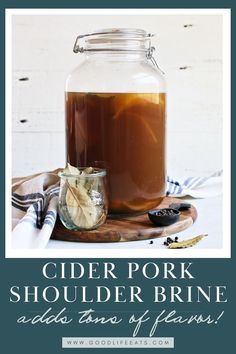 cider pork shoulder brine, add tarts of pears