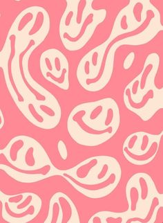 an abstract pink and white pattern with wavy lines on the bottom, as well as small dots in the middle