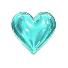 a blue heart shaped glass object on a white background with room for text or image