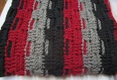 there is a crocheted blanket that has been made to look like an afghan