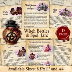 the witch bottles and spell jars are available for purchase