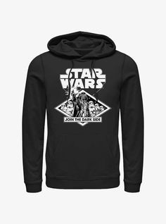 80% Cotton  20% PolyesterWash cold; dry lowImportedListed in men's sizes Join The Dark Side, Star Wars Hoodie, Disney Valentines, Hoodie Aesthetic, Tall Hoodies, Plus Size Fits, The Dark Side, Socks And Tights, Sweaters And Jeans