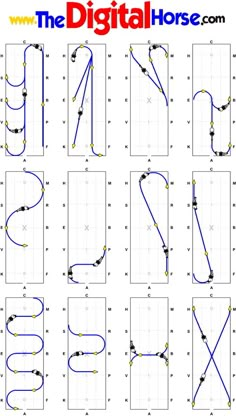 the digital horse's diagram shows how to draw an x and y in different ways