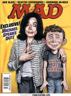 the cover of mad magazine with an image of two people