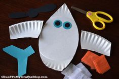 paper plate cut out to look like a monster