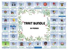 an image of a game board with the words,'trail bundle by perber '