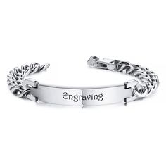 PRICES MAY VARY. 💞 【FREE LASER ENGRAVING】 - Double sides custom ID bracelets, click the "Customize Now" button, enter meaningful text like name, anniversary date or coordinate, our team will engrave the information you provide on the tag, making a unique personal bracelet for you, or a special and unforgettable gift for your best friends and family. 💞 【ELEGANT DESIGN】 - 10mm width curb link bracelet which highlights your charm but is not too exaggerated, It is suitable for most dress style in Cuban Link Bracelet, Anniversary Dates, Id Bracelets, Name Bracelet, Mens Jewelry Bracelet, Cuban Link, Jewelry Cleaner, Rose Gold Color, Boyfriend Girlfriend