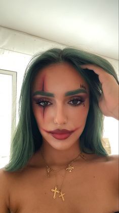 Maquillage Halloween Simple, Halloweenský Makeup, Holloween Makeup, Joker Makeup, Cute Halloween Makeup