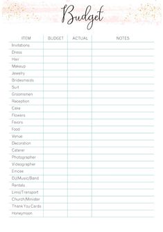 a printable budget sheet with the words'budget'on it