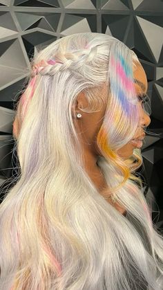 Valentine’s Day Wig Ideas, Blonde Wig With Color Streaks, Blonde Hair With Color Highlights, Colored Lace Front Wigs Black Women, Quick Weave Hairstyles, Dyed Hair Inspiration, Protective Hairstyles Braids, Hot Hair Styles