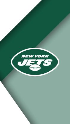 the new york jets logo on a green and white background