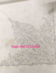 a piece of paper that has been drawn with flowers on it and the words rapp 987233809