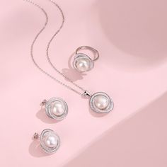 11-12mm Freshwater Pearl &Tamsin Necklace Earrings Ring Setet This exquisite set features a stunning 9-10mm Freshwater Pearl necklace, earrings, and ring, all elegantly designed with a Tamsin motif. Individually purchased pieces can be combined to create a complete and sophisticated look. Enhance any outfit with the timeless beauty and luster of freshwater pearls. Jewelry Set includes: Pendant Necklace A pair of earrings Ring (Open closure) Material: sterling silver with Freshwater Pearls Add th Double Strand Pearl Necklace, Large Pearl Earrings, Pearl Strands Necklace, Pearls Jewelry, Freshwater Pearl Jewelry, Pearl Necklace Earrings, Pearl Jewelry Sets, Freshwater Pearls Earrings, Freshwater Pearl Necklace