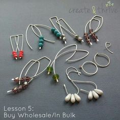 Grow Your Profits Week – Lesson 5 – Buy Wholesale/In Bulk | Create & Thrive Bijoux Fil Aluminium, Diy Wire Jewelry, Wire Work Jewelry, Work Jewelry, Homemade Jewelry, Handmade Wire Jewelry, Jewelry Making Tutorials, I Love Jewelry, Diy Schmuck