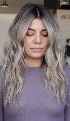 Hair Inspo Color Mid Length, Ash Beige Blonde Balayage, Hairstyles For Longer Hair, Long Layer Hair, Layered Hair Ideas, Cuts For Long Hair, Layered Haircuts For Long Hair, Balayage Hair Ash