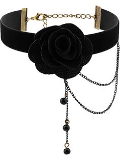 PRICES MAY VARY. GOTHIC VINTAGE BLACK FLOWER VELVET CHOKER NECKLACE: Our Black Flower Choker goes with most everyday outfits and look great with goth and vintage clothing and can be used as a Halloween or Valentine's Day costume MATERIALS: Meticulously crafted from high-quality zinc alloy and black velvet SIZE: Black Flower measures 2.16 inches in diameter. The black choker length is 12 inches, extender chain: 2.7 inches PERFECT GOTH VINTAGE JEWELRY GIFT: Perfect Gifts on birthday, party, Hallow Victorian Choker Necklace, Black Jewelry Necklace, Victorian Choker, Red Choker, Gothic Choker, Goth Choker, Goth Vintage, Black Lace Choker, Velvet Choker Necklaces