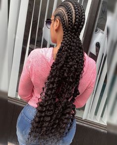 Bohemian Feed In Braids, Feed In Braids Ponytail, Feed In Braids, African Hair Braiding Styles, Braided Ponytail Hairstyles, Feed In Braid, Box Braids Styling