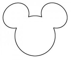 mickey mouse head cut out on a white background