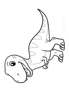 a cartoon dinosaur flying through the air with its mouth open and tongue out, coloring pages